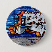 Telefonkabine Nr. 12 Farbversion Reflektion Button (Vorderseite)