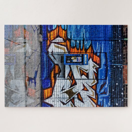 Telefonkabine Nr. 12 Farbversion Reflektion Puzzle (Horizontal)