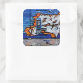 Telefonkabine Nr. 12 Farbversion Reflektion Quadratischer Aufkleber (Tasche)