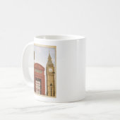Telefonkabine und Turm des Big Ben Kaffeetasse (Vorderseite Links)