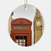 Telefonkabine und Turm des Big Ben Keramikornament (Links)