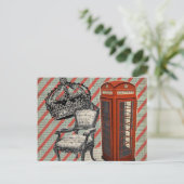 Telefonkabine viktorianische Jubiläenkrone London Postkarte (Stehend Vorderseite)