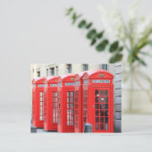 Telefonkabinen in London, England Postkarte (Stehend Vorderseite)