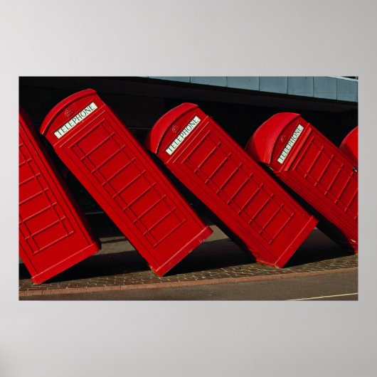 Telefonkabinen in London Poster (Vorne)