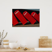 Telefonkabinen in London Poster (Küche)