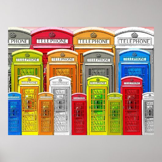 Telefonkabinen-Plakat Poster (Vorne)