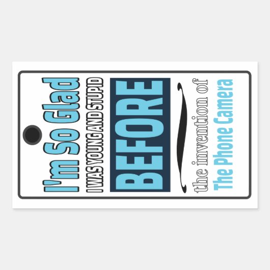 Telefonkamera Rechteckiger Aufkleber (Vorderseite)