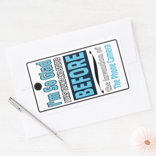 Telefonkamera Rechteckiger Aufkleber (Umschlag)