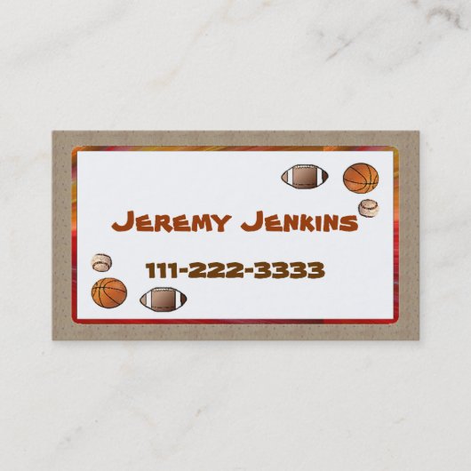 Telefonkarte für Kinder Telefonnummerkarte (Vorderseite)