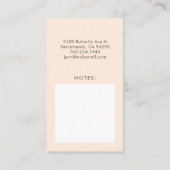 Telefonkarte Rosa Schmetterling Visitenkarte (Rückseite)