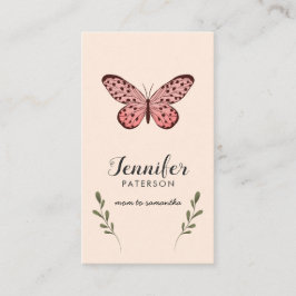 Telefonkarte Rosa Schmetterling Visitenkarte