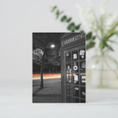 Telefonkasten und Lichtspur Postkarte (Stehend Vorderseite)