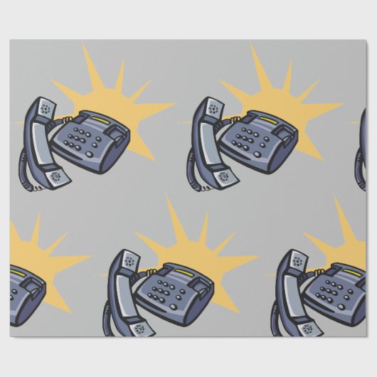 Telefonkommunikation Geschenkpapier (Flach)