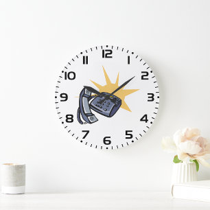 Telefonkommunikation Große Wanduhr