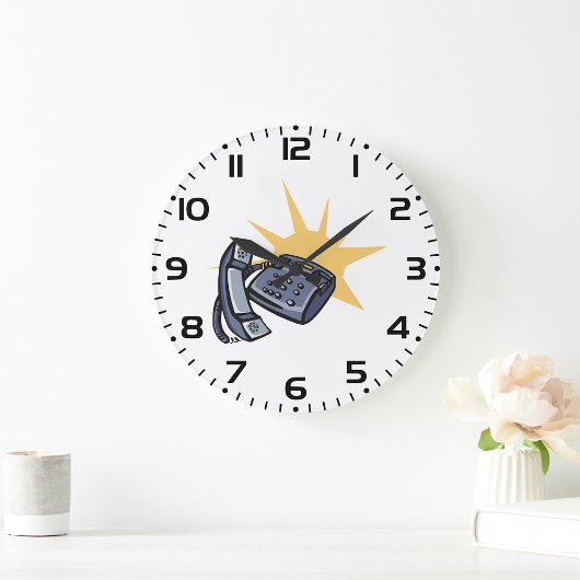 Telefonkommunikation Große Wanduhr