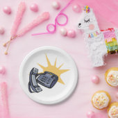 Telefonkommunikation Pappteller (Party)