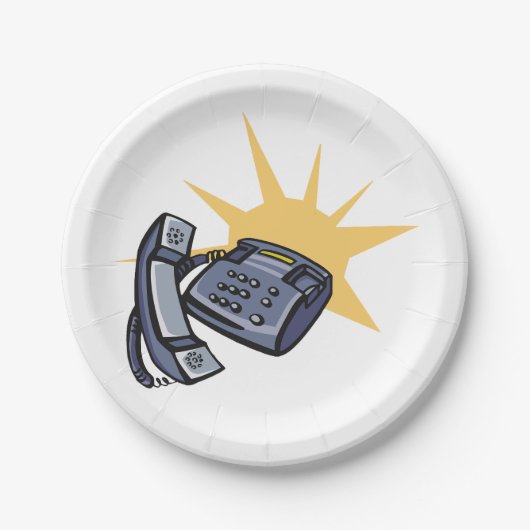 Telefonkommunikation Pappteller (Vorderseite)