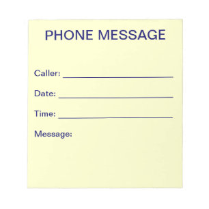 Telefonmeldungsmerkmal Notizblock