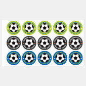 Telefonnummer der Fußball-Ball auf dem Grundstück Etiketten (Blatt)