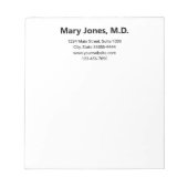 Telefonnummer des Arztes Notizblock (Vorderseite)