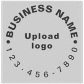 Telefonnummer des Unternehmens auf dem grauen, gro Aufkleber (Vorderseite)