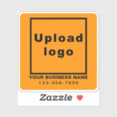 Telefonnummer des Unternehmens auf dem Orange Squa Aufkleber (Blatt)