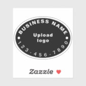 Telefonnummer des Unternehmens auf der schwarzen O Aufkleber (Blatt)