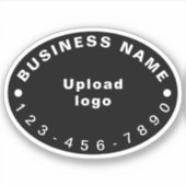 Telefonnummer des Unternehmens auf der schwarzen O Aufkleber (Vorderseite)