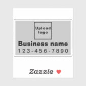 Telefonnummer des Unternehmens auf grauem Rechteck Aufkleber (Blatt)