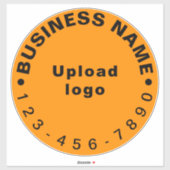 Telefonnummer des Unternehmens für Orange Large Ro Aufkleber (Blatt)