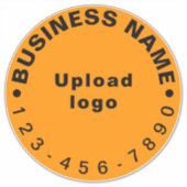 Telefonnummer des Unternehmens für Orange Large Ro Aufkleber (Vorderseite)