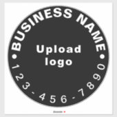 Telefonnummer des Unternehmens in der Black Large  Aufkleber (Blatt)