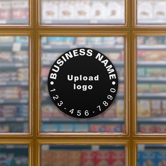 Telefonnummer des Unternehmens in der Black Large  Aufkleber