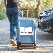 Telefonnummer des Unternehmens, weißes großes Rech Aufkleber (Koffer Insitu)