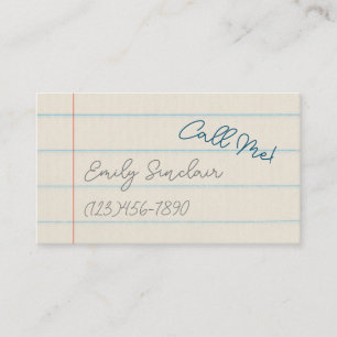 Telefonnummer: Kontaktkarte für mich auf Schulpapi Visitenkarte