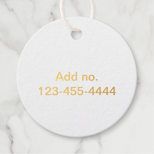 Telefonnummer mit einfacher Geschäftstätigkeit hin Geschenkanhänger (Vorderseite)