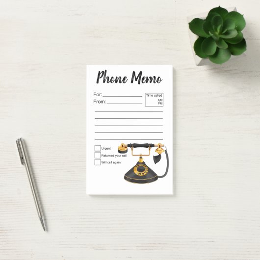 Telefonnummer Post-it Klebezettel (Büro)