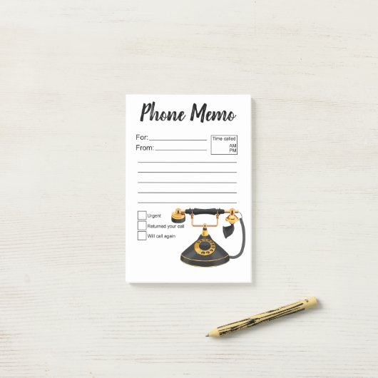 Telefonnummer Post-it Klebezettel (Auf Schreibtisch)