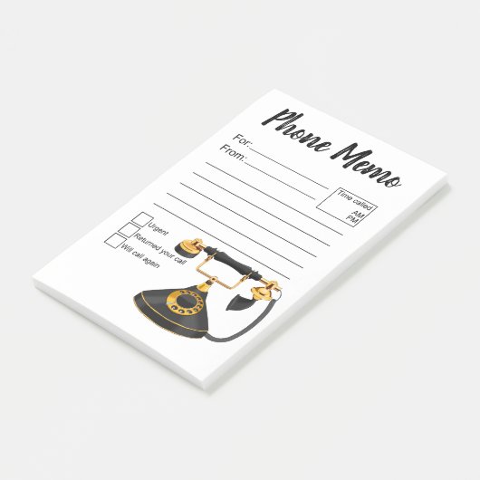 Telefonnummer Post-it Klebezettel (angewinkelt)