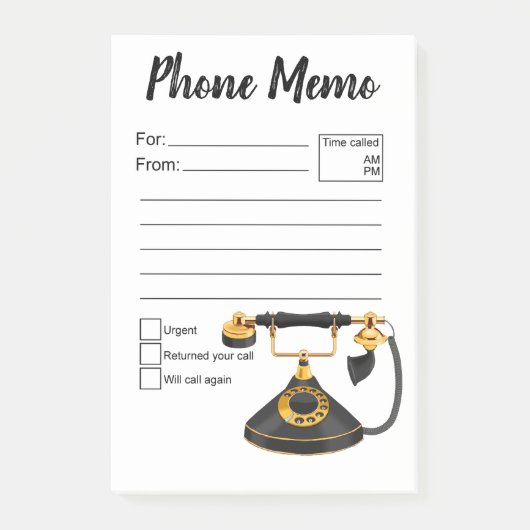 Telefonnummer Post-it Klebezettel (Vorderseite)