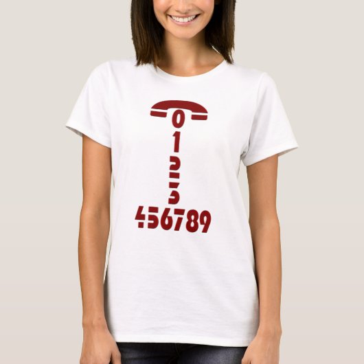 Telefonnummer T-Shirt (Vorderseite)