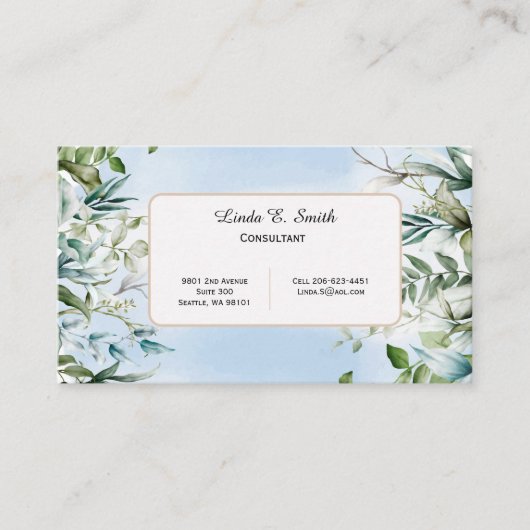 Telefonnummerkarte (Vorderseite)