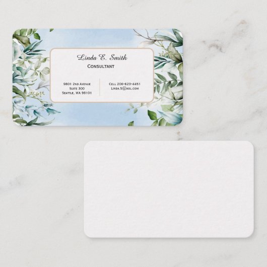 Telefonnummerkarte (Vorne/Hinten)