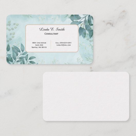 Telefonnummerkarte (Vorne/Hinten)