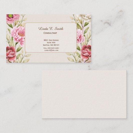 Telefonnummerkarte (Vorne/Hinten)