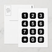 Telefonnummern Postkarte (Vorne/Hinten)
