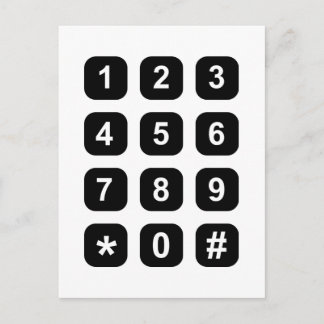 Telefonnummern Postkarte