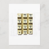 Telefonnummern Postkarte (Vorderseite)