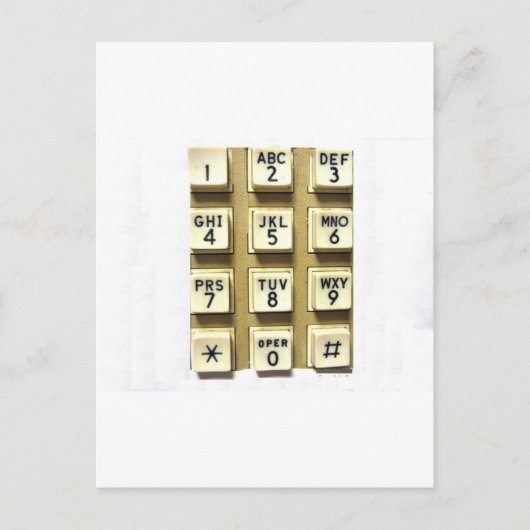 Telefonnummern Postkarte (Vorderseite)