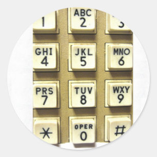 Telefonnummern Runder Aufkleber